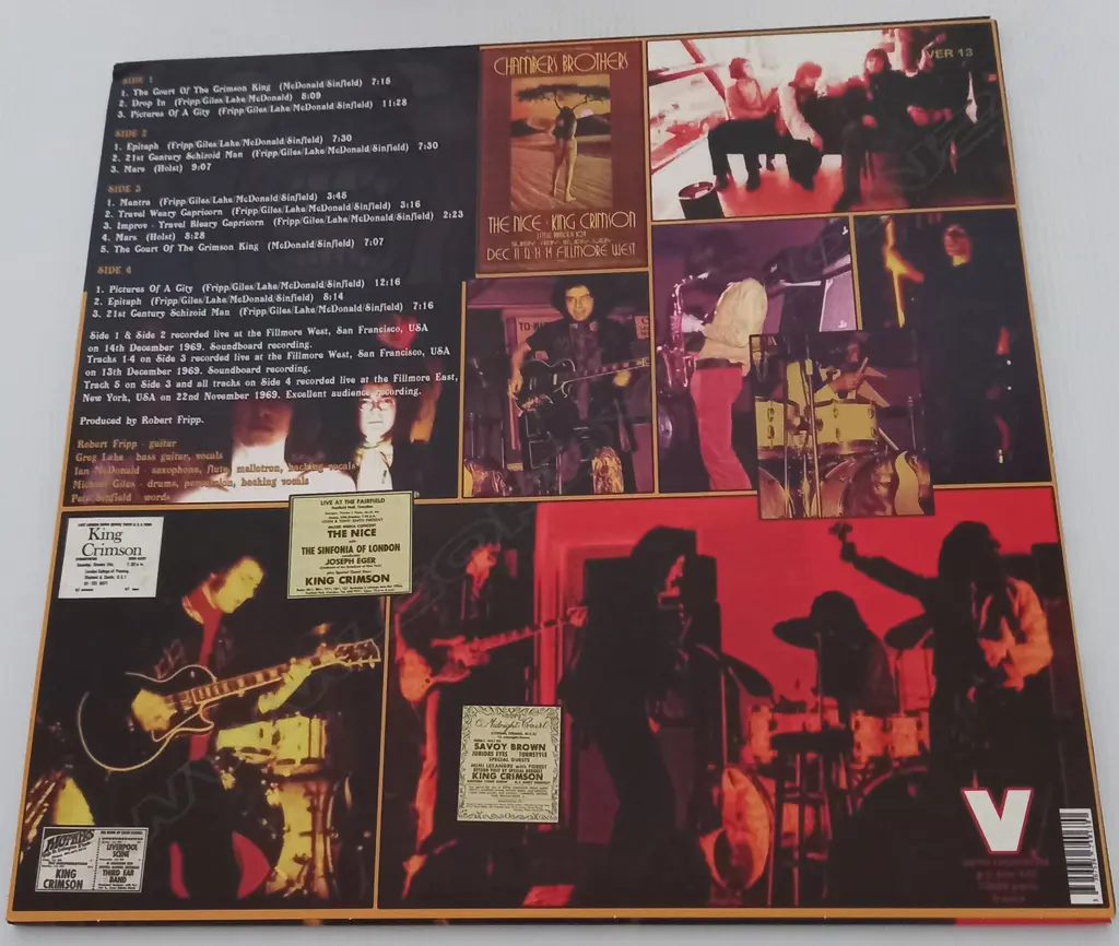 King Crimson, Live At The Fillmore (November - December 1969) (Double album) Image 1++